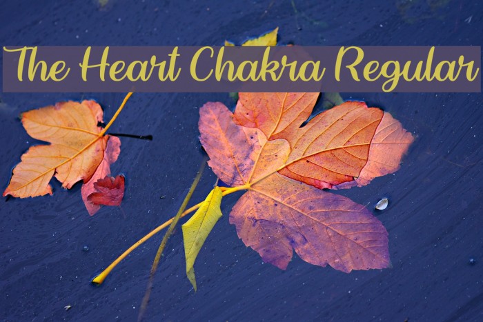 The Heart Chakra Regular Font examples