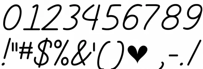 The Heart Maze Demo Font OTHER CHARS