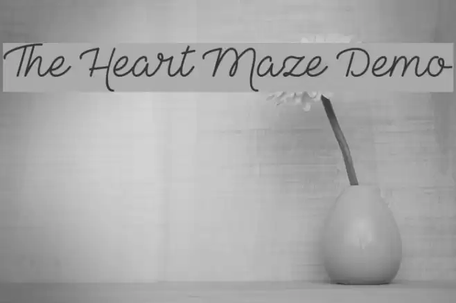 The Heart Maze Demo Font examples