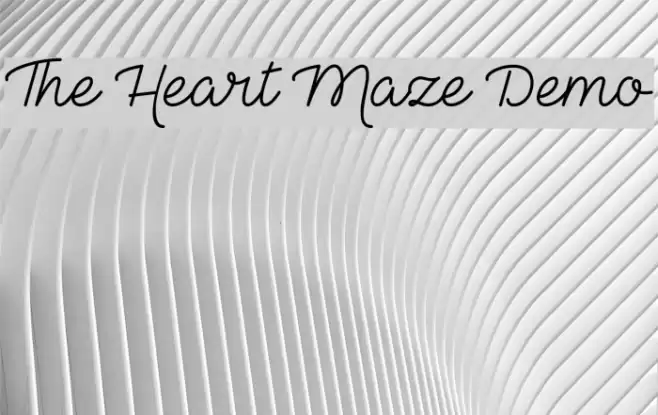 The Heart Maze Demo Font examples