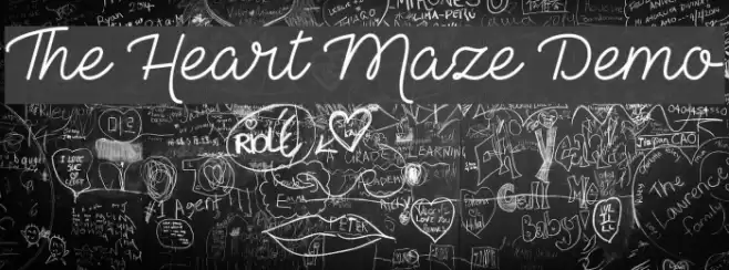 The Heart Maze Demo Font examples