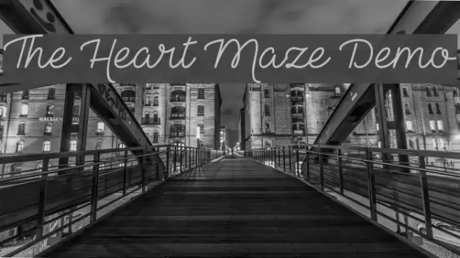 The Heart Maze Demo Font examples