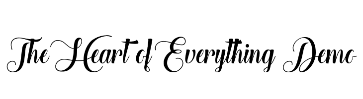 The Heart of Everything Demo  नि: शुल्क फ़ॉन्ट्स डाउनलोड