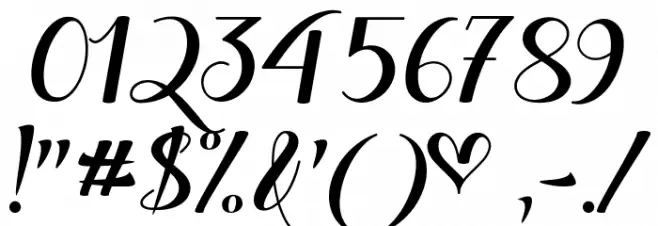 The Heart of Everything Demo Font OTHER CHARS