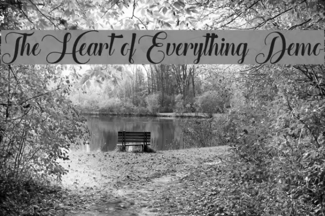 The Heart of Everything Demo Font examples