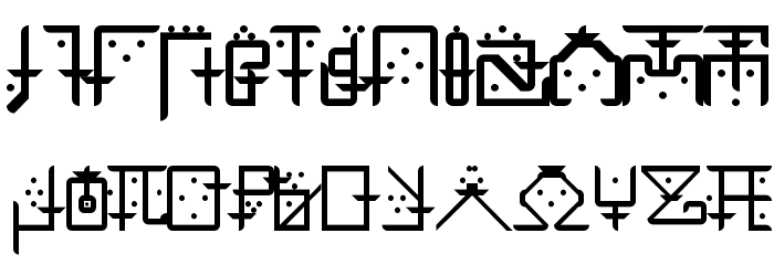 The Hermit Runes Regular Font LOWERCASE