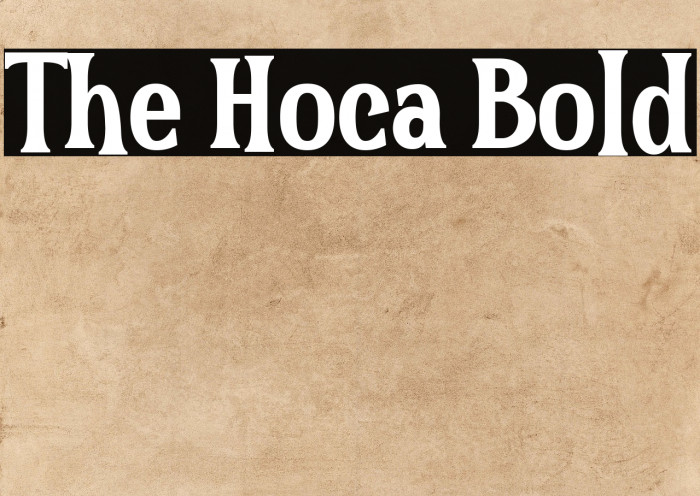 The Hoca Bold Example 2