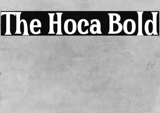 The Hoca Bold Font examples