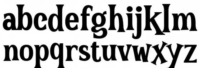 The Hoca Bold Font Litere mici