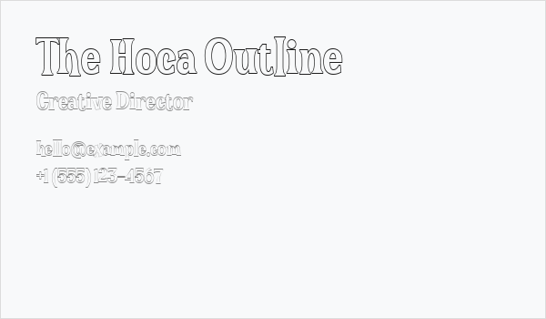 The Hoca Outline Business Card