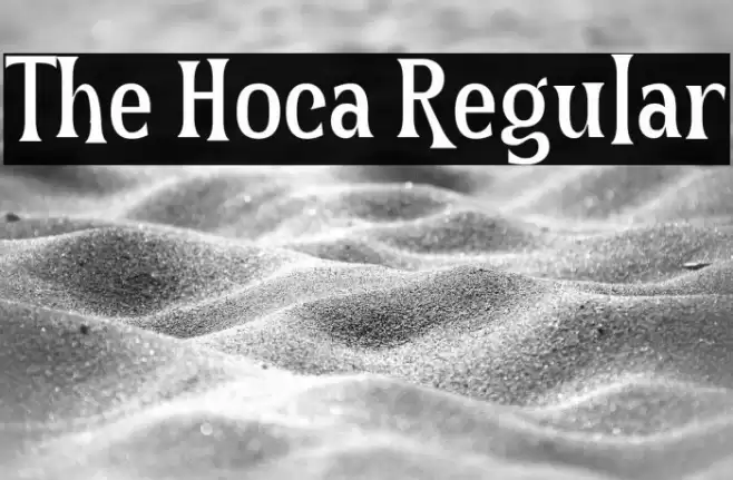 The Hoca Regular Font examples