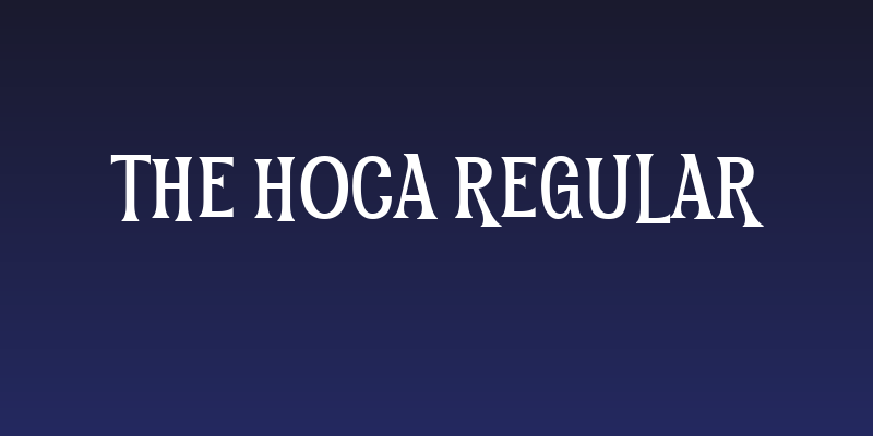 The Hoca Regular Social Header