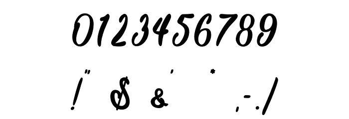 The Holiday - Personal Use Font OTHER CHARS