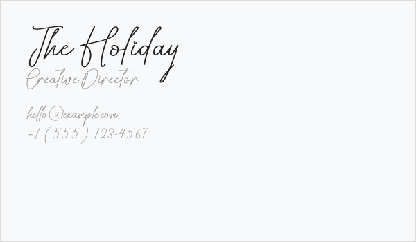 The Holiday Business Card