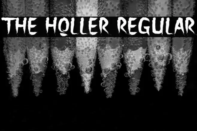 The Holler Regular Font examples