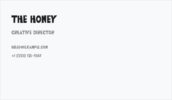 The Honey Business Card