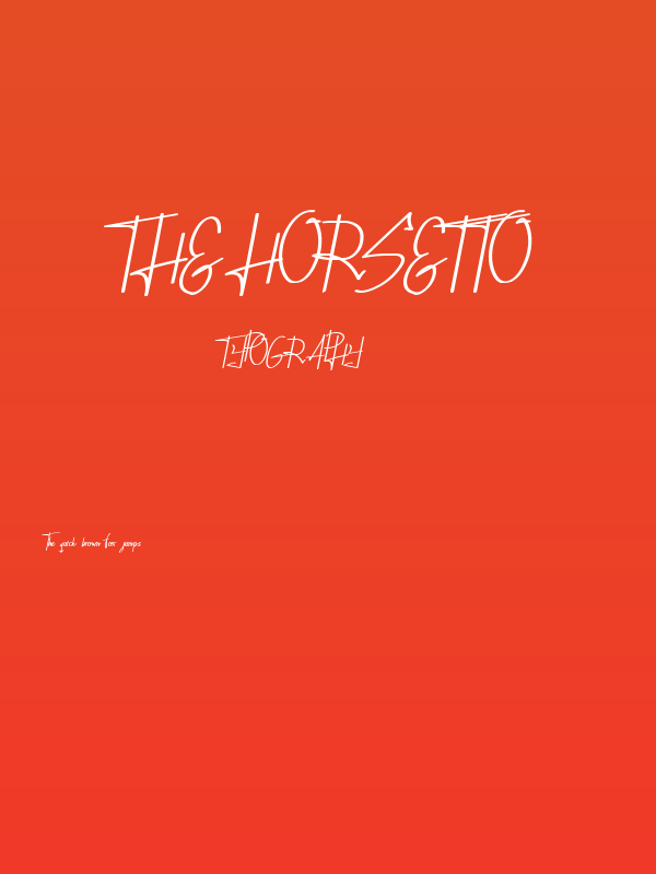 The Horsetto Poster