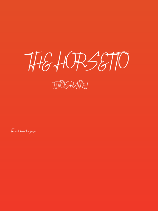 The Horsetto Poster