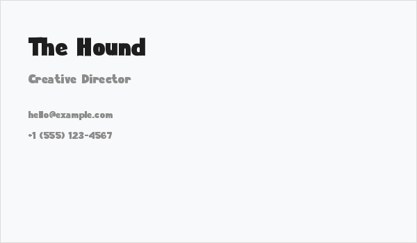 The Hound Business Card