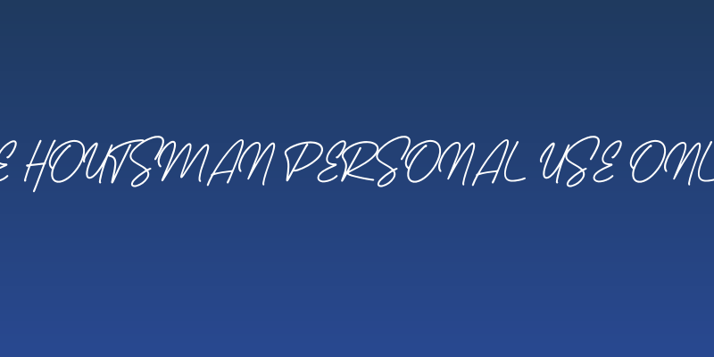 The Houtsman PERSONAL USE ONLY! Social Header