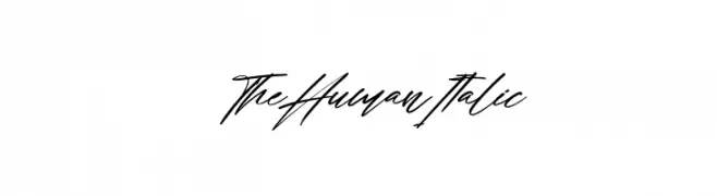 The Human Italic  Frei Schriftart Herunterladen
