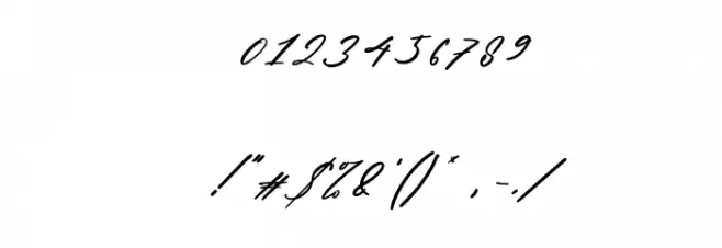 The Human Italic Font OTHER CHARS