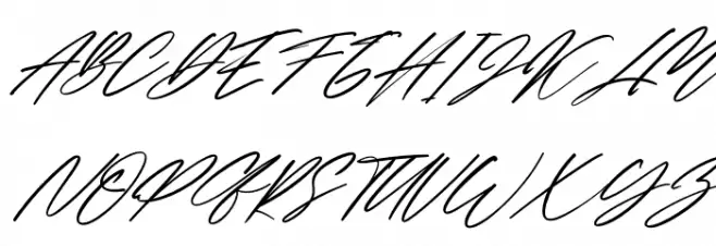 The Human Italic फ़ॉन्ट अपरकेस