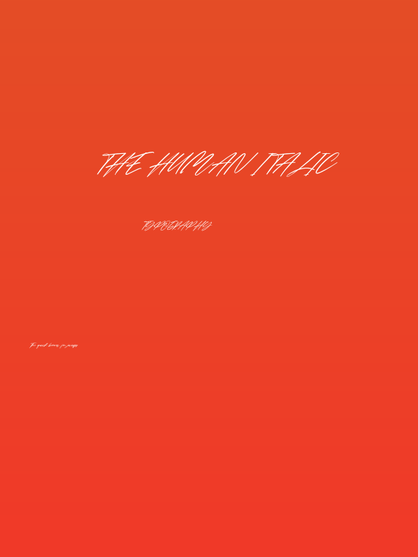 The Human Italic Poster