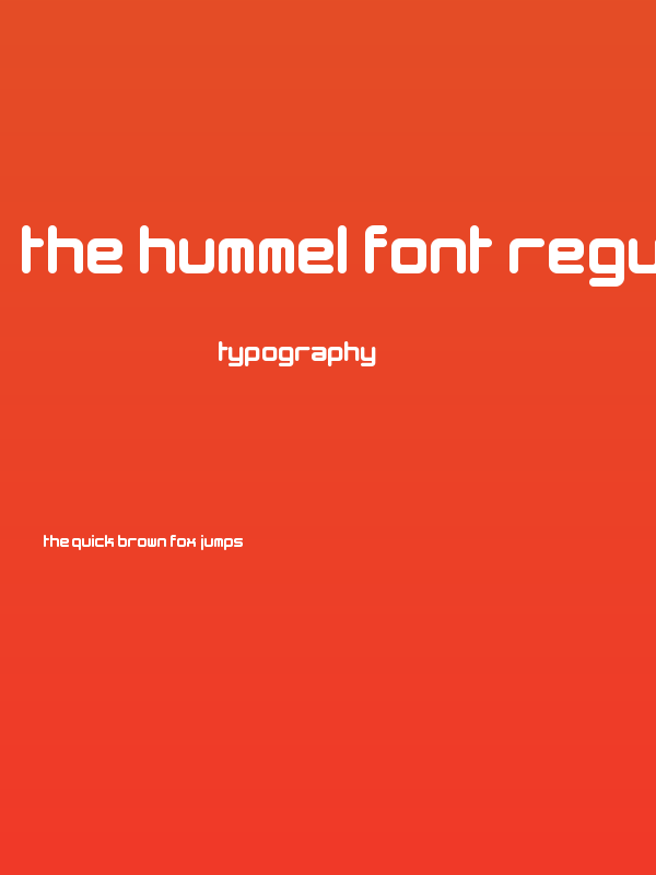 The Hummel Font Regular Poster