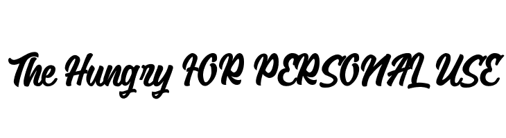 The Hungry FOR PERSONAL USE  免费字体下载