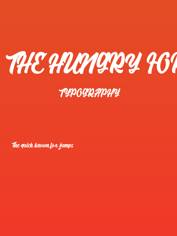 The Hungry FOR PERSONAL USE Poster
