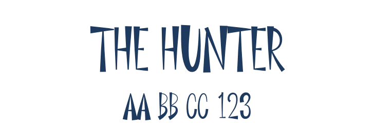 The Hunter Font Preview