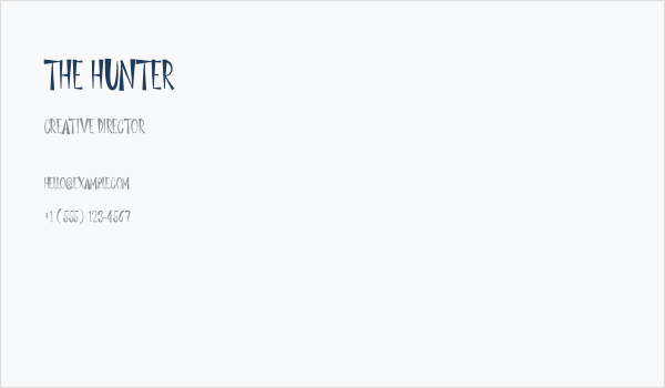 The Hunter Business Card