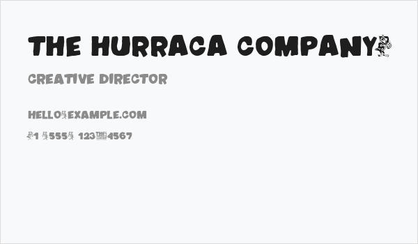 The Hurraca company+ Business Card