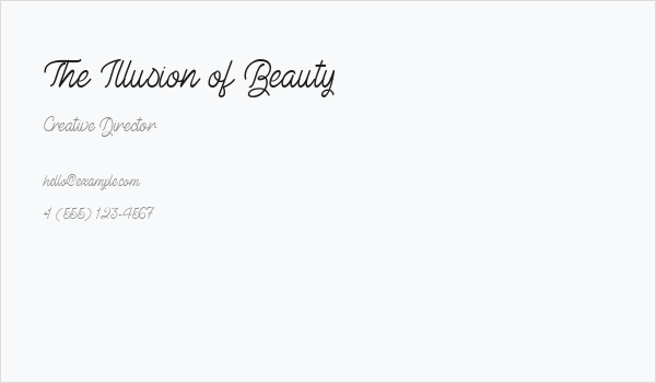 The Illusion of Beauty Business Card