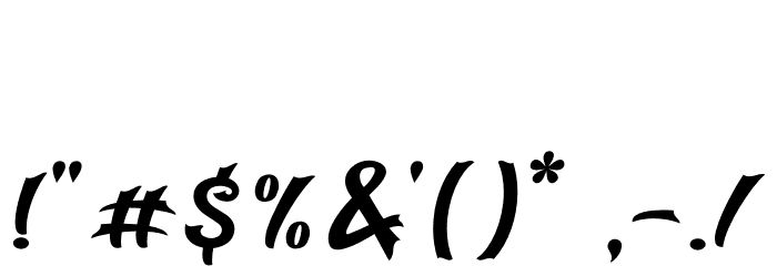 The Immortal 2 Font OTHER CHARS
