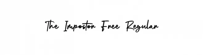The Impostor Free Regular  フリーフォントのダウンロード