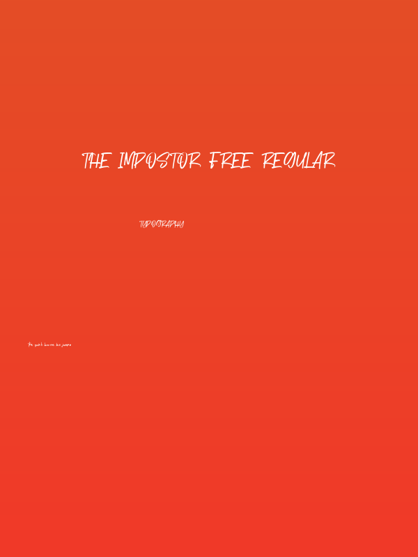 The Impostor Free Regular Poster