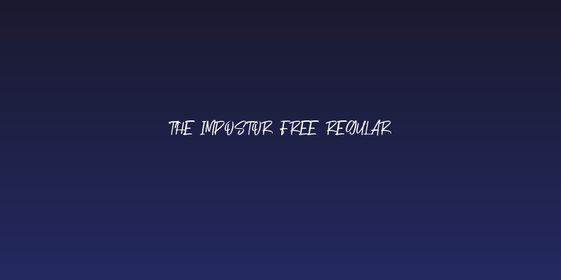 The Impostor Free Regular Social Header