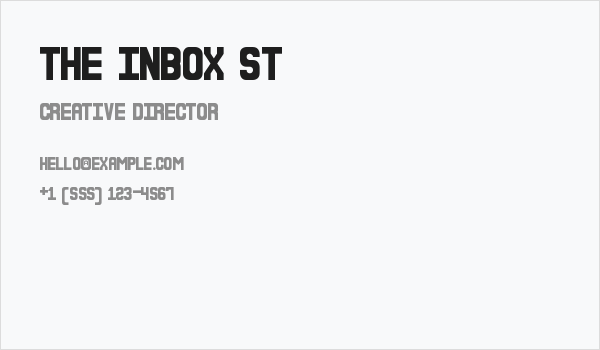 The Inbox St Business Card