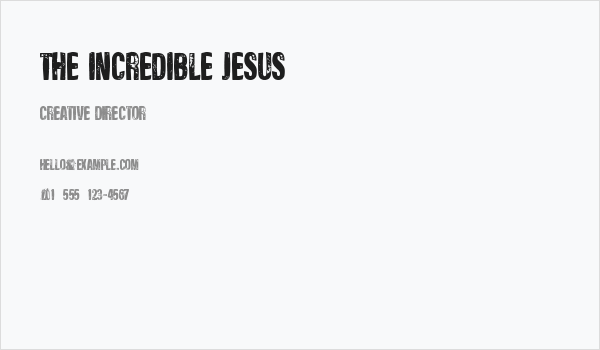 The Incredible Jesus Business Card