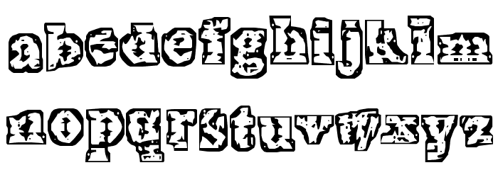 The Interzone Font LOWERCASE