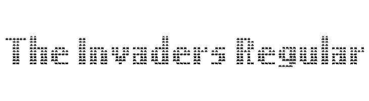 The Invaders Regular  font caratteri gratis