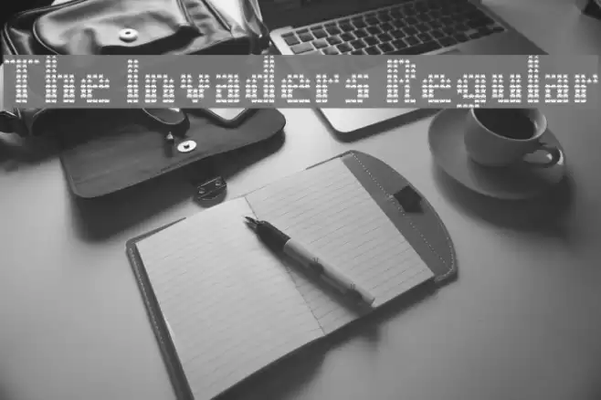 The Invaders Regular Font examples