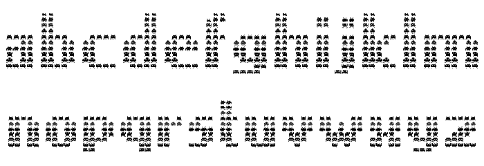 The Invaders Regular Font LOWERCASE