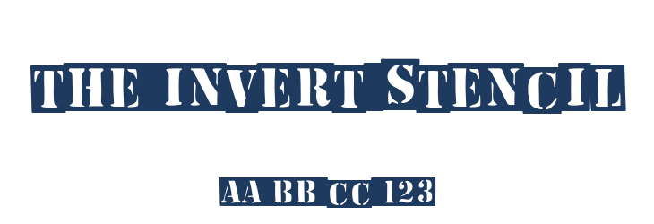 The Invert Stencil Font Preview