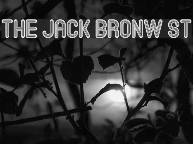 The Jack Bronw St Font examples