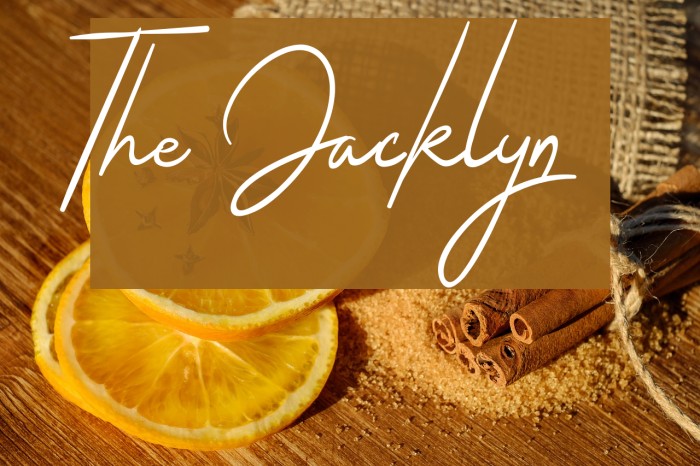 The Jacklyn Font examples