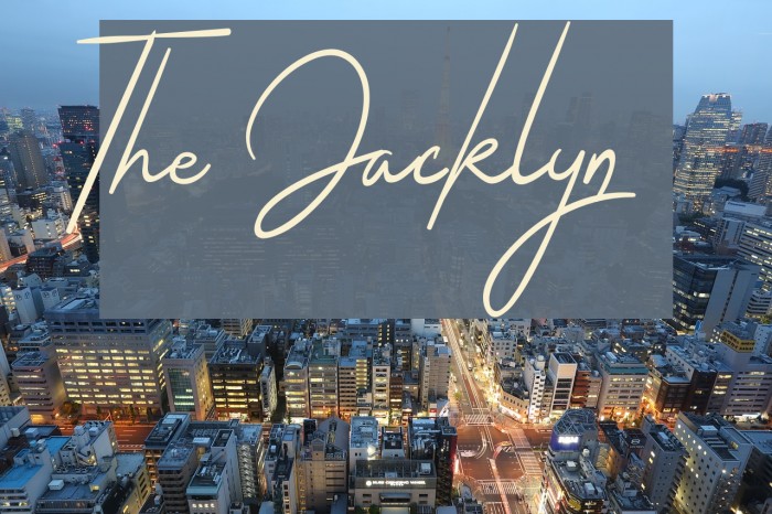 The Jacklyn Font examples