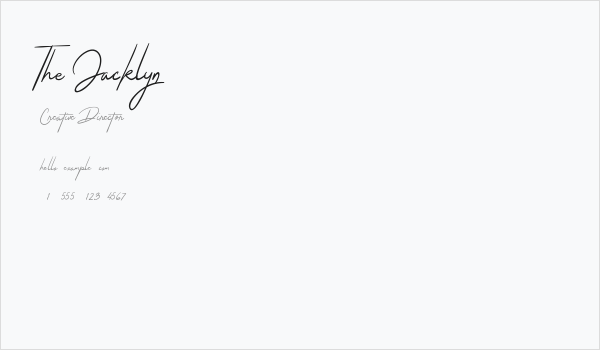 The Jacklyn Business Card